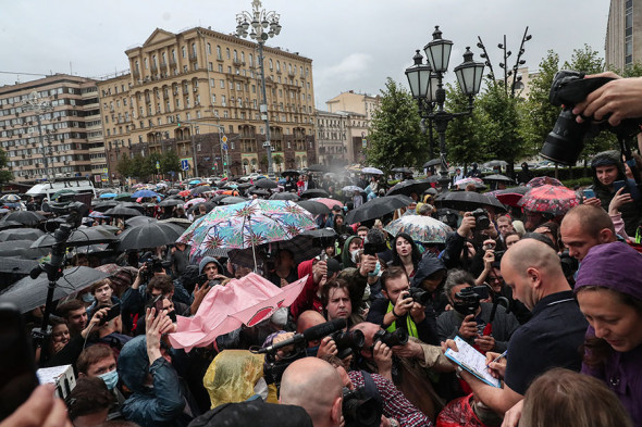 Задержания на акции против поправок в Конституцию. Фоторепортаж