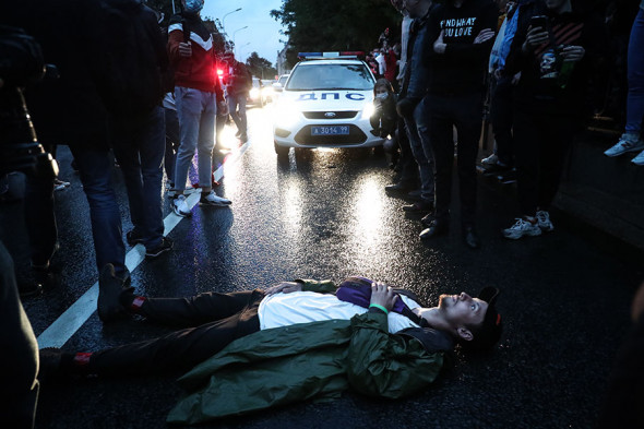 Задержания на акции против поправок в Конституцию. Фоторепортаж