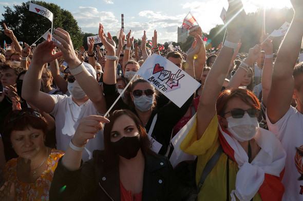 Митинг оппозиции в Белоруссии. Фотогалерея