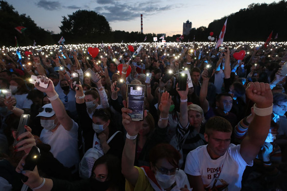 Митинг оппозиции в Белоруссии. Фотогалерея