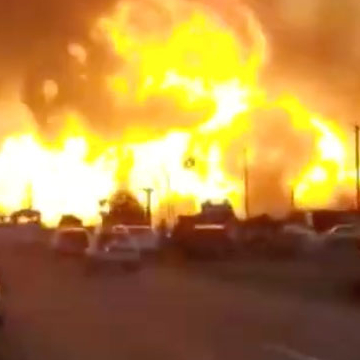 Момент взрыва на заправке на Кубани попал на видео
