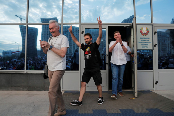 Как прошел митинг у минского телецентра. Фоторепортаж