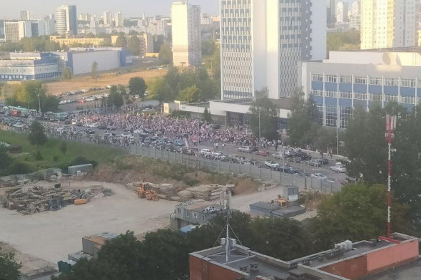 Как прошел митинг у минского телецентра. Фоторепортаж