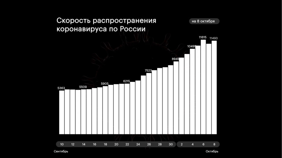 В России третий день подряд выявили более 11 тыс. больных COVID-19