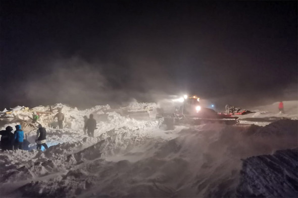 В Норильске на горнолыжный комплекс сошла лавина. Фоторепортаж