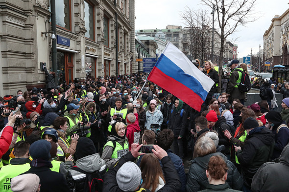 Акция в поддержку Навального в Москве. Фоторепортаж