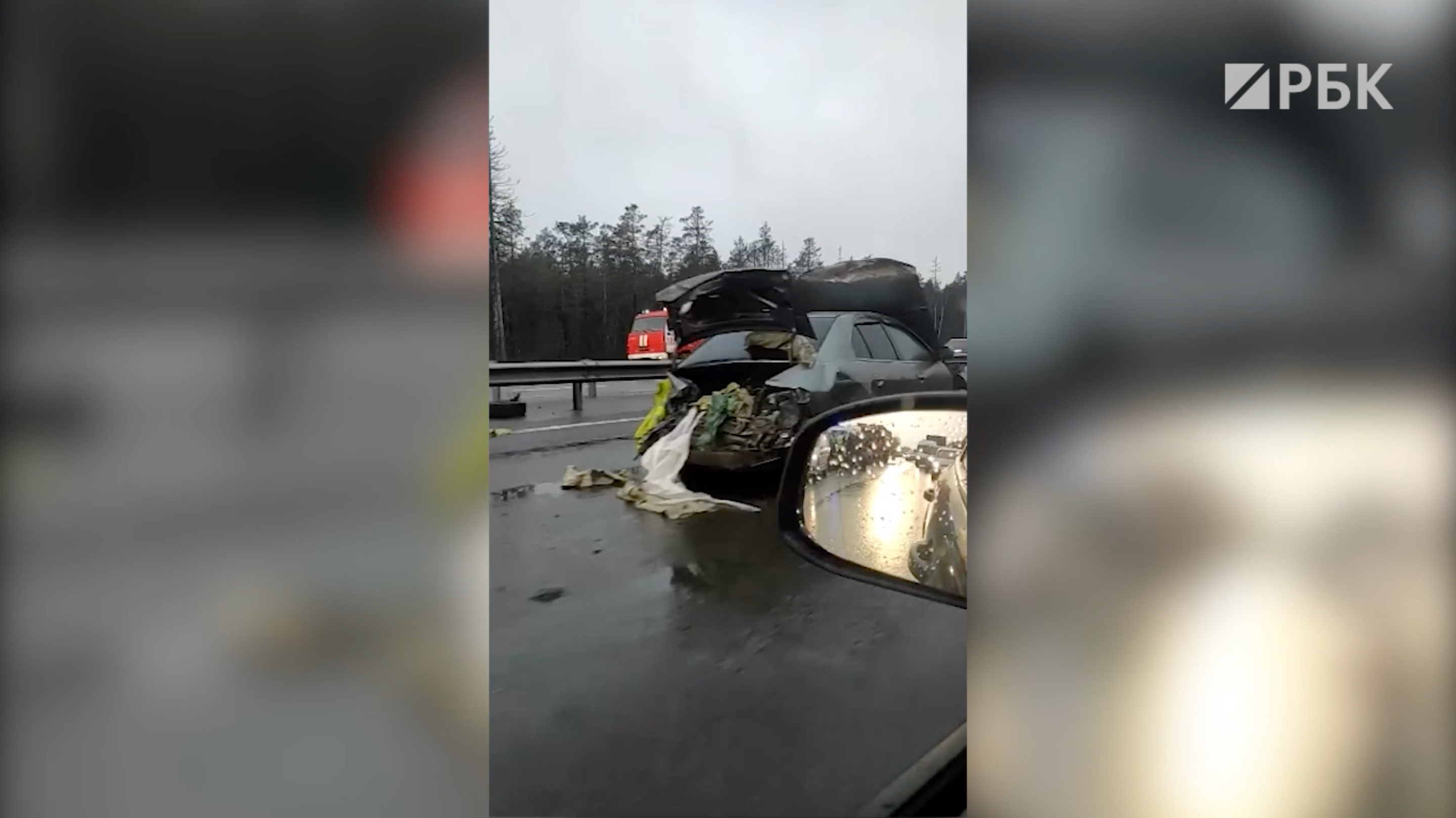 Машина с трупом внутри попала в ДТП в Ленобласти