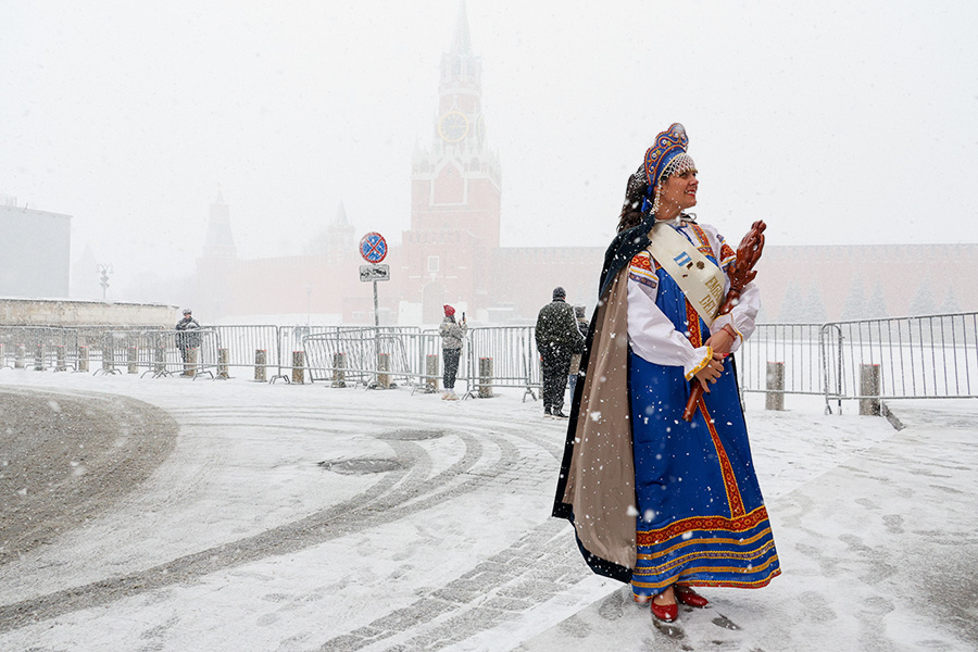  Как Москва встретила снегопад в апреле. Фотогалерея 