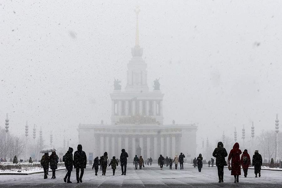  Как Москва встретила снегопад в апреле. Фотогалерея 