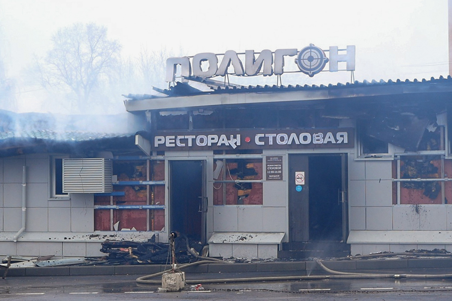Последствия пожара в костромском кафе «Полигон». Фотогалерея