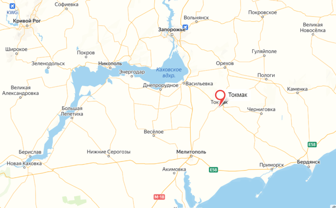 Токмак в Запорожской области остался без света после обстрела