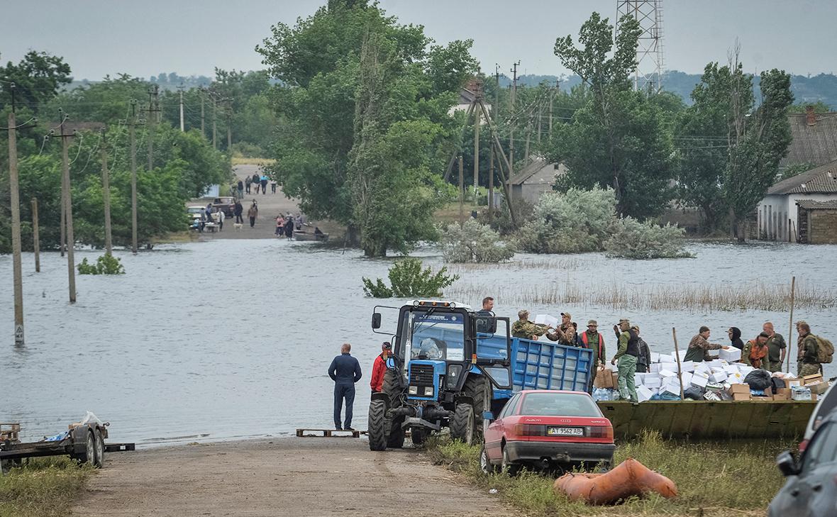 Уровень воды в двух округах Херсонской области снизился почти до нуля