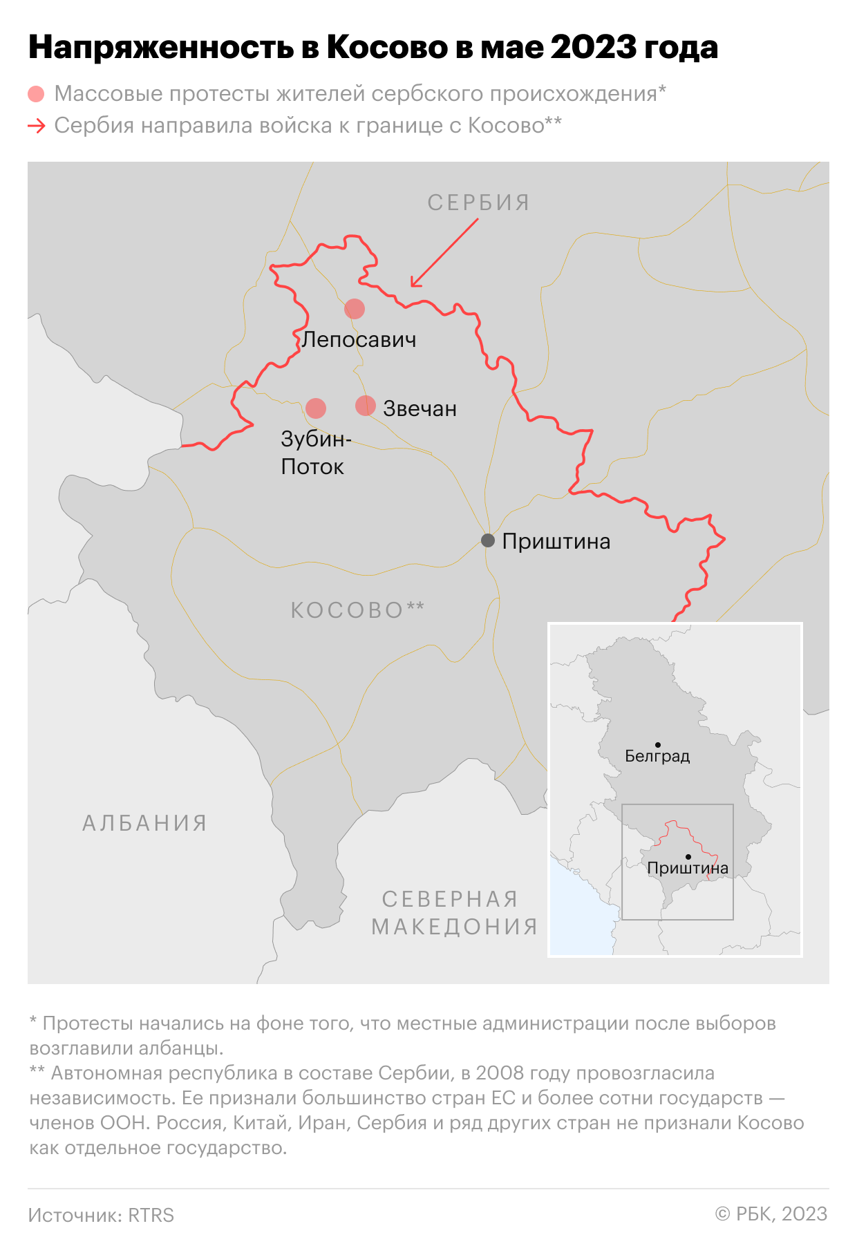 Власти Косова запретили въезд автомобилям с сербскими номерами