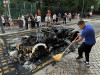 В центре Москвы сгорел суперкар Lamborghini
