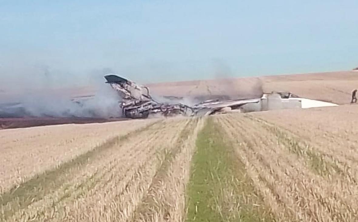 В Волгоградской области разбился бомбардировщик Су-24