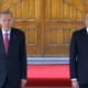 Кадры встречи Алиева и Эрдогана в Азербайджане