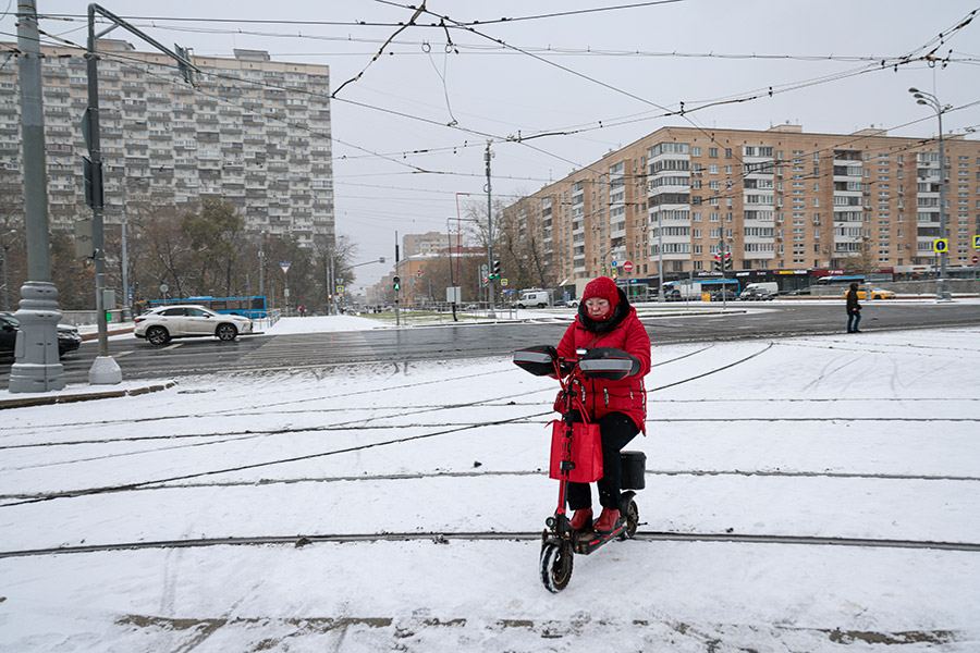 Снегопад в Москве. Фоторепортаж