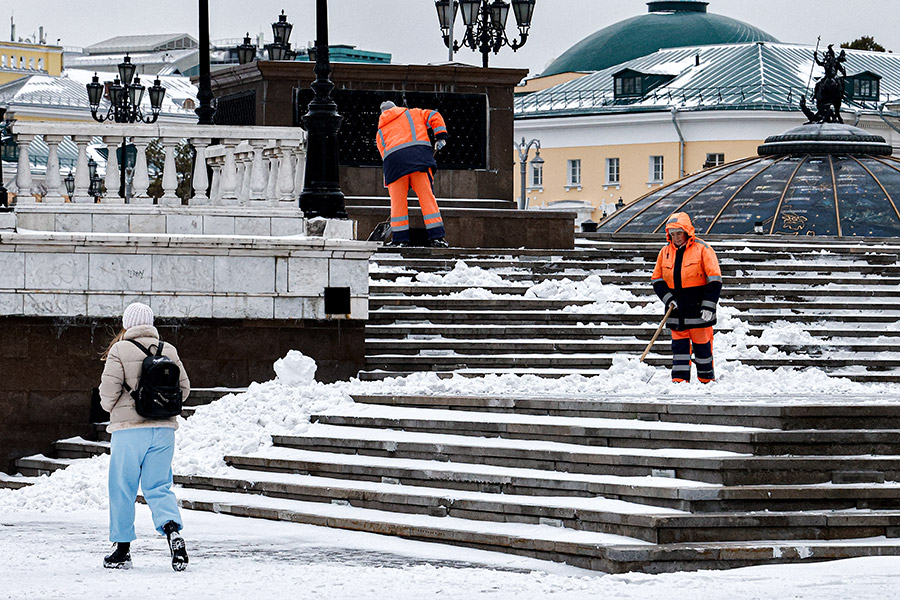 Снегопад в Москве. Фоторепортаж